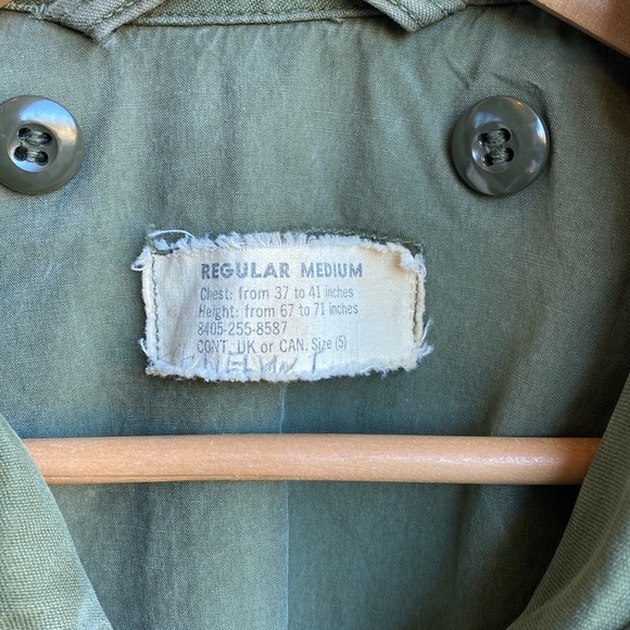 US Army Issued 1960’s Field Jacket Sergeant Rank Vintage Size Medium. Military - Picture 7 of 17